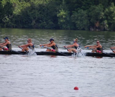 RowFest U23 8+ Anna in 6 seat