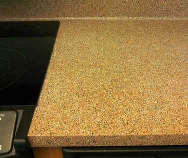 Kitchen countertop with granite refinish