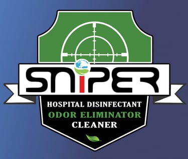 a hospital logo with a green and white shield