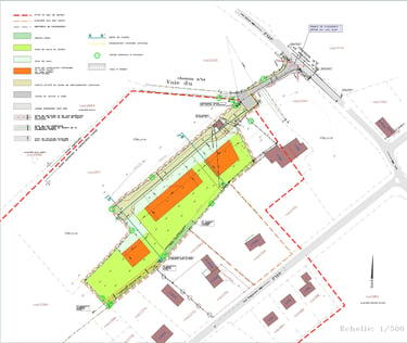 Projet d'urbanisation - occupation projetée
