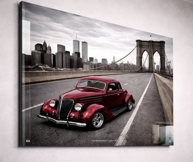 36 Coupe Brooklyn Bridge Mockup