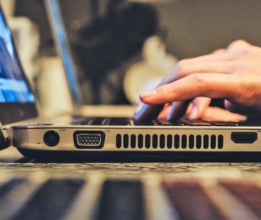 Laptop to  signify you can email Steve Layfield Windows