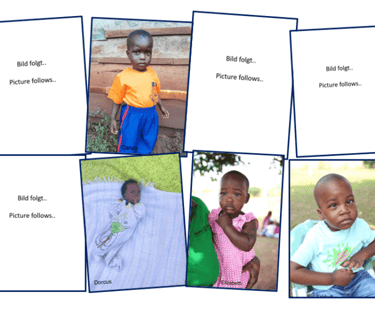 Fotocollage von Kindern des Baby Home