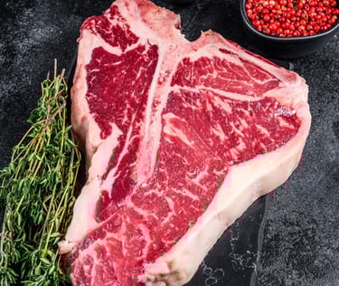 grass-fed beef porterhouse-t-bone