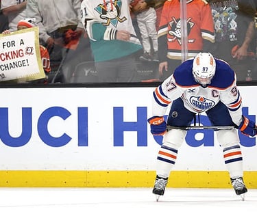 4/30/26 Connor McDavid (Edmonton Oilers) during the 3rd period in Game 6 Round 1 2026 Stanley Cup Playoffs vs Anaheim Ducks