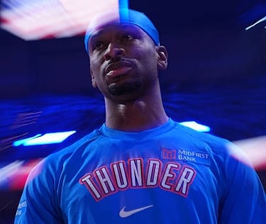 SGA during pre-game of Lakers-Thunder on May 5, 2026
