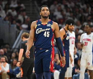 Donovan Mitchell during game 4 of the Cavaliers-Pistons playoff match-up (May 11, 2026)