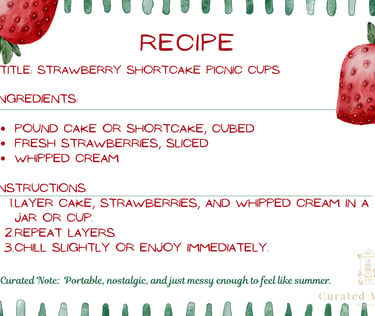 Shortcake cups Recipe Card