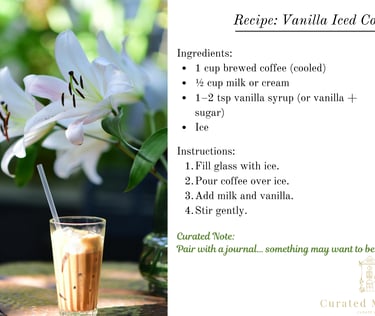 Iced Coffee Recipe Card
