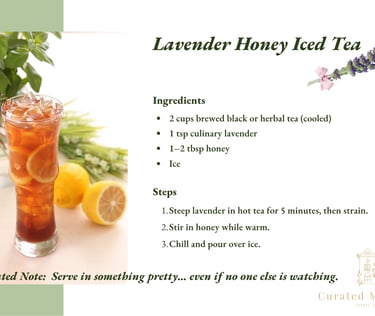 Iced Tea Recipe Card