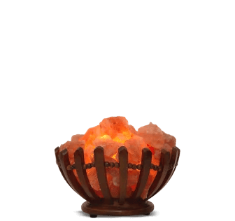 Large rectangular Himalayan pink salt slab on iron holder