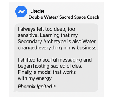 Testimonial Water + Water Archetype: Coach shares how honoring dual Water nature transformed messaging and soul expression