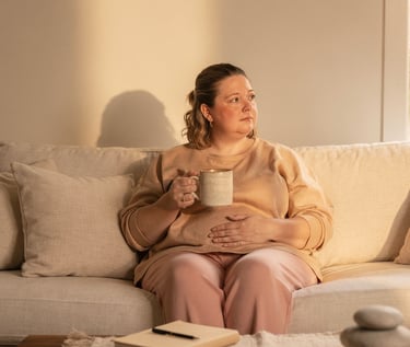 Persona con sovrappeso e metabolismo rallentato che necessita riequilibrio