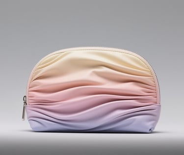  Sculptural Ruched Pouch with color gradient by King Fly.