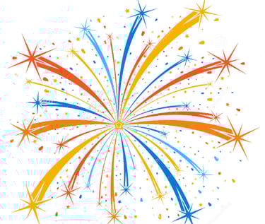 a fireworks with colorful fireworks in the background