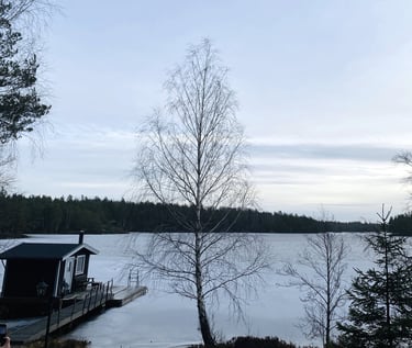 Archipelag Sztokholm zimą i sauna