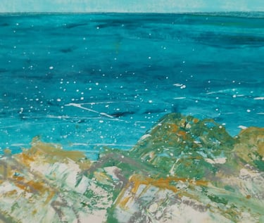 Be Calmed at Hythe, 33 x 43 cm, acrylic and oil pastel on paper, £60