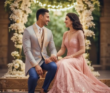 woman in red shirt kissing man in white dress shirt