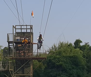 Sky Cycle Zipline Install by SAM Zip Line Asia