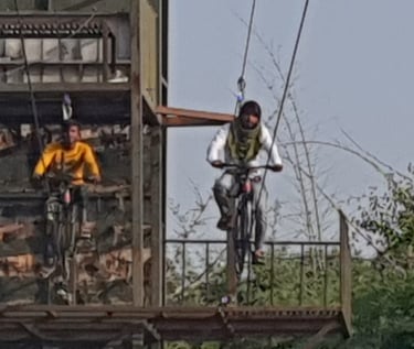 Sky Cycle Zipline Install by SAM Zip Line Asia