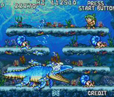 Joe and Mac Returns Underwater Fight