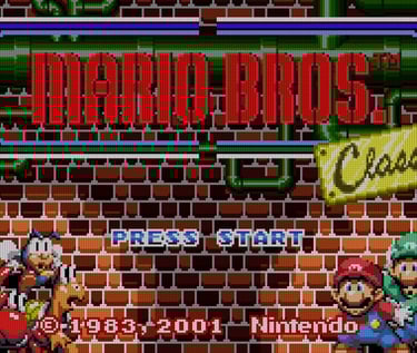 Mario Bros. Game Boy Advance Title Screen