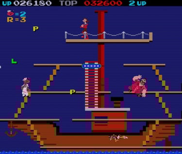 Popeye Arcade Stage 3 Bluto Beaten