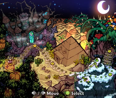 Citrouille Sweet Witches Map Screen