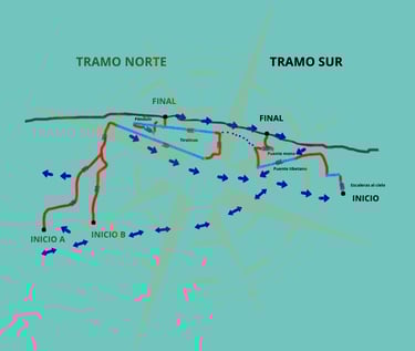 Topo de la vía ferrata de Zafarraya