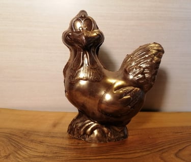 poulet de pâques en or