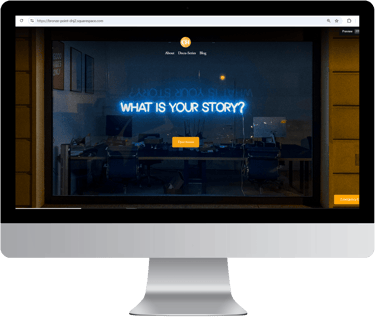 a computer screen shot of a computer screen with a neon sign that says what '