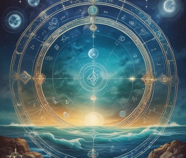 Close-up of hands holding a zodiac wheel, symbolizing guidance and insight.