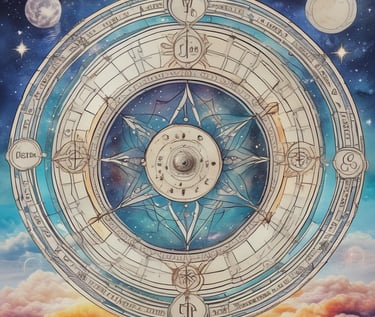 Close-up of hands holding a zodiac wheel, symbolizing guidance and insight.