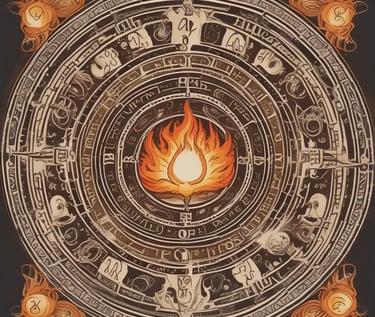 Close-up of hands holding a zodiac wheel, symbolizing guidance and insight.