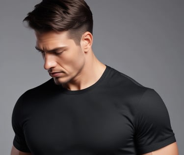 Close-up of a soft cotton t-shirt fabric in natural light.