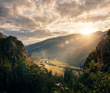 El valle sagrado de los Incas, un paisaje con amor, paz, unión. 