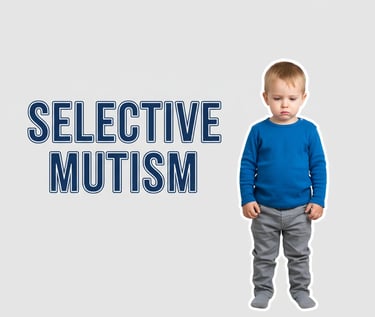 Selective mutism thumbnail image of two year old boy stood looking sad.
