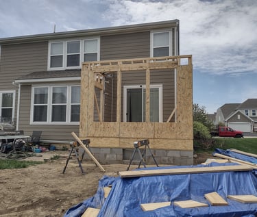 Home room addition with expanded living space in Columbus, Ohio