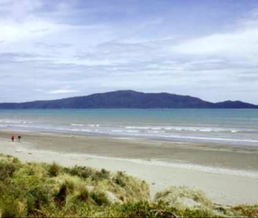 image of Looking across Waikanae Beach to Kapiti Island