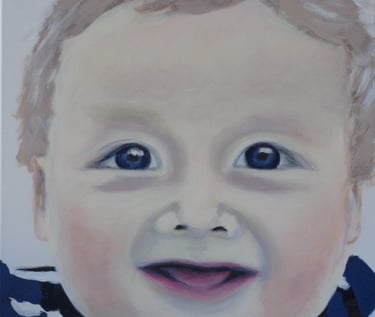 Acrylic on canvas portrait, 2018 45.5cm x 45.5cm
