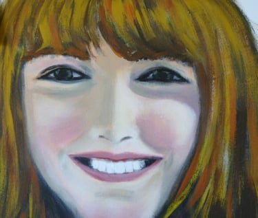 Acrylic on board, portrait 2017 45.5cm x 45.5cm