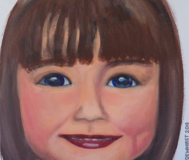 Acrylic on canvas portrait, 2018 45.5cm x 45.5cm