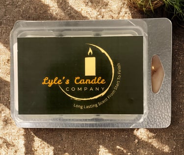 a candle was container that is sitting on a table