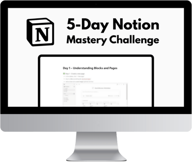 5-Day Notion Mastery Challenge Mockup