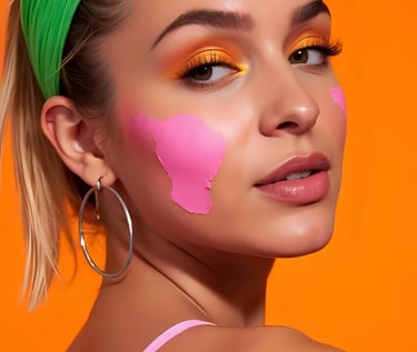 Woman getting a facial done in los angeles