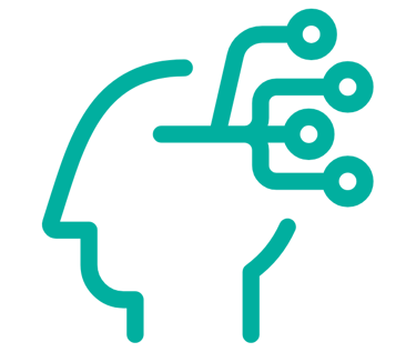 Vector graphic illustrating strategic AI consulting.