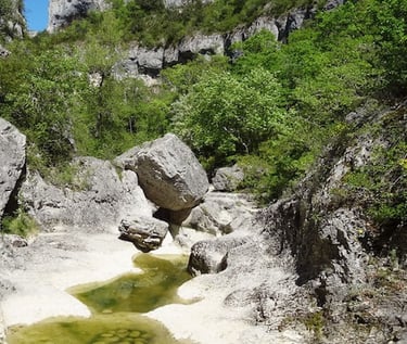 Gorges d'Oppedette, vasques