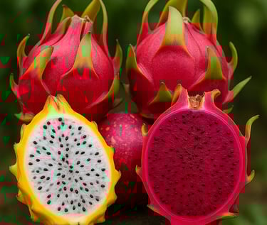 a dragon fruit is shown with a dragon fruit