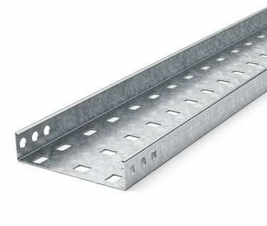 Metal cable trays for organized electrical cable management