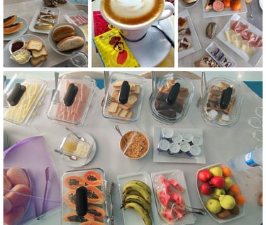 Petit-déjeuner hôtel l'île de Maio